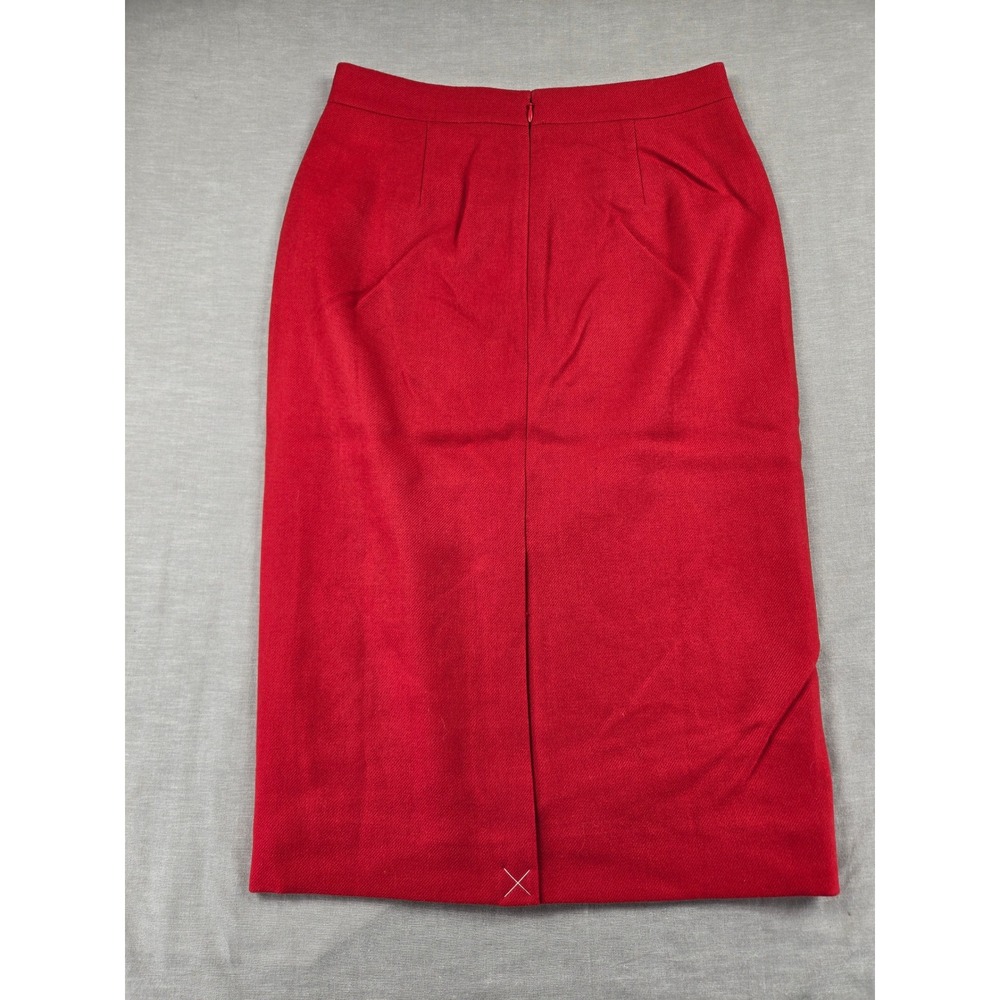 J.Crew No. 3 Pencil Skirt Red 100% Wool BD513 Womens 6 - Picture 9 of 11